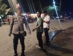Kanit Samapta Polsek Indrapura melaksanakan Patroli Mobile Pada Malam antisipasi gangguan Kamtibmas