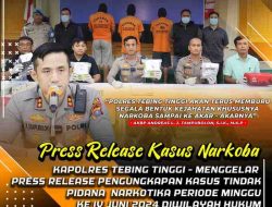 Polres Tebing Tinggi Berhasil Sita 3 Kg Sabu dalam Operasi Narkoba Minggu Keempat Juni 2024