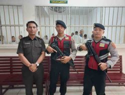 Polres Simalungun Jaga Kelancaran Sidang di Pengadilan Negeri Simalungun