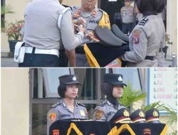 Upacara Kenaikan Pangkat Pengabdian Personel Polres Labuhanbatu Selatan Periode 1 Agustus 2024