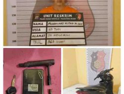 Polsek Medan Tuntungan Berhasil Tangkap Pelaku Curanmor, Amankan Barang Bukti dan Kunci T