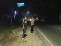 Polsek Lima Puluh Gelar Patroli Malam, Cegah Kejahatan dan Balap Liar