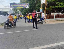 Kanit Samapta Polsek Labuhan Ruku Laksanakan Strong Point di SMP Negeri 1 Talawi