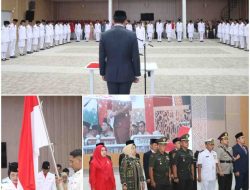 Kapolres Batu Bara Hadiri Upacara Pengukuhan Pasukan Pengibar Bendera Pusaka Kabupaten Batu Bara 2024