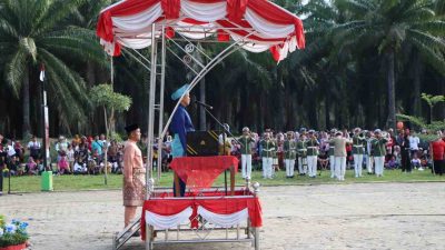 Upacara Penurunan Bendera Merah Putih Peringati HUT RI ke-79 di Serdang Bedagai Berlangsung Khidmat