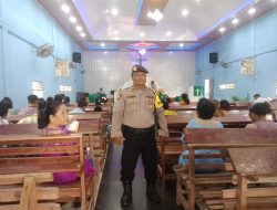 Polsek Medang Deras Laksanakan Patroli di Gereja HKBP Pagurawan, Pastikan Keamanan Jemaa