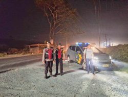 Personel Polsek Lima Puluh Lakukan Patroli Malam, Kamtibmas Wilayah Aman Terkendali