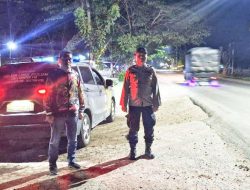 Polsek Lima Puluh Gelar Patroli Malam, Situasi Kamtibmas Kondusif
