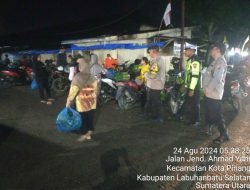Polres Labuhanbatu Selatan Lakukan Patroli Preventif di Pasar Tradisional Kotapinang untuk Cegah Premanisme