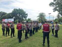 Polres Batu Bara Gelar Pengamanan Ketat Tahapan Pendaftaran Pilkada 2024 di Kantor KPU