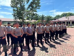 Sat Samapta Polres Langkat Gelar Latihan Dalmas Dalam Rangka Ops Mantap Praja Tahun 2024