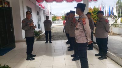Polres Tanah Karo Siapkan 65 Personel untuk Pengamanan Tahapan Pendaftaran Bakal Calon Bupati/Wakil Pada Pilkada 2024
