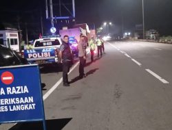 Cipta Keamanan, Polres Langkat Lakukan Patroli Blue Light