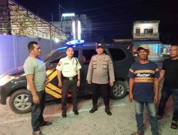 Patroli Malam Polsek Indrapura Cegah Gangguan Kamtibmas di Jalinsum dan Area Publik