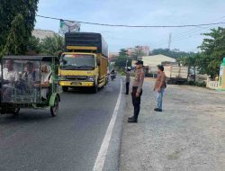Polres Labuhanbatu Selatan Gelar Giat Strong Poin, Pantau Ketertiban Lalu Lintas Pagi Hari