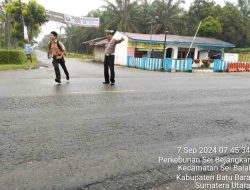 Satlantas Polres Batu Bara Gelar Pengaturan Lalu Lintas di Beberapa Titik Strategi