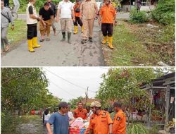 Evakuasi Korban Banjir di Dusun VI Perumahan PT YUKI, Hamparan Perak Berjalan Lancar