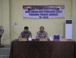 Personel Polres Langkat Pemegang Senjata Api Jalani Tes Psikologi Rutin