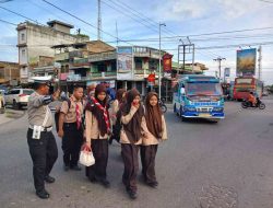 Personel Satlantas Polres Batu Bara Gelar Operasi Pengaturan Lalu Lintas di Berbagai Titik