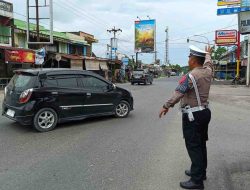 Polres Batu Bara Gelar Operasi Pengaturan Lalu Lintas di Sejumlah Titik Rawan
