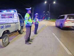 Polres Batu Bara Gelar Patroli Blue Light untuk Antisipasi Kemacetan dan Kecelakaan Lalu Lintas