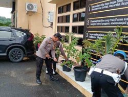 Polres Labuhanbatu Selatan Dukung Aksi Bersih World Clean Up Day