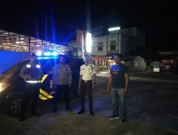 Polsek Indrapura Gelar Patroli Malam Cegah Balap Liar, Begal, dan Tawuran