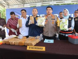 Polres Batu Bara Musnahkan Barang Bukti Narkotika dalam Tiga Kasus Besar