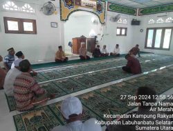 Kapolsek Kampung Rakyat Gelar Program ‘Jumat Curhat’ di Masjid Baitul Mukmin Desa Perkebunan Tolan
