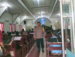 Polsek Medang Deras Amankan Ibadah di Gereja HKBP Pagurawan