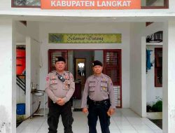 Personel Sat Samapta Polres Langkat Amankan KPUD Kabupaten Langkat dalam Persiapan Pilkada 2024