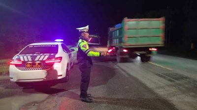 Polres Batu Bara Gelar Patroli Blue Light di Titik Rawan Lalu Lintas