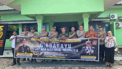 Kapolsek Lima Puluh Kunjungi Koramil 03 dalam Rangka HUT TNI ke-79