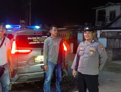 Polsek Medang Deras Gelar Patroli Malam Antisipasi Kejahatan di Wilayah Hukum