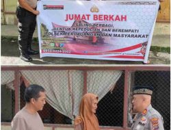 Kapolsek Perdagangan Gelar Jumat Barokah, Salurkan Sembako di Kecamatan Bandar