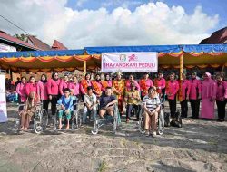 Polri dan Bhayangkari Sumut Berikan Bantuan Sosial kepada Masyarakat Nias Selatan