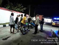 Polsek Sei Kanan Gelar Patroli KRYD Antisipasi Geng Motor Dan Kejahatan Jalanan