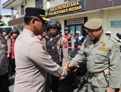 Kapolrestabes Medan Pimpin Apel Patroli Skala Besar: “Hukum Tertinggi Adalah Keselamatan Masyarakat”