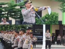 Apel Pergeseran Pasukan di Polres Batu Bara, Kapolres Taufiq Hidayat Tekankan Netralitas dan Kesiapan Pengamanan Pilkada 2024