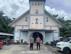 Polres Batubara Lakukan Patroli Gereja Demi Ciptakan Situasi Aman di Kabupaten Batubara