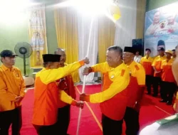 Pengukuhan Pengurus Kosgoro 1957 Kecamatan Hamparan Perak Periode 2024-2026 Berlangsung Meriah