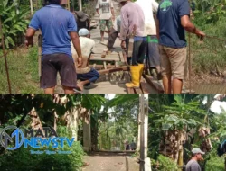Jembatan Gantung Desa Sitampa Memprihatinkan, Warga Lakukan Perbaikan Darurat