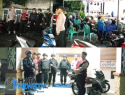 Pasca Pemilu 2024, Polres Pematangsiantar dan Brimob Poldasu Gelar Patroli Mobile Sambangi PPK
