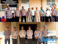 Pamatwil Polres Pematangsiantar Pastikan Keamanan Rekapitulasi di Tingkat PPK