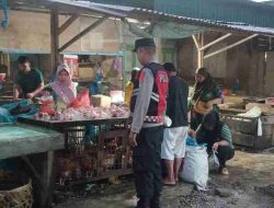 Polsek Torgamba Laksanakan Patroli Dialogis di Pusat Pasar Cikampak