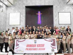 Kapolrestabes Medan Gelar Kegiatan “Minggu Kasih” Di GMI Jemaat  Kasih Karunia