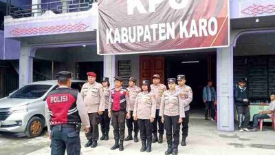 Polres Tanah Karo Terus Kawal Pengamanan Sortir Dan Pelipatan Surat Suara Pilkada 2024