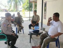 Bhabinkamtibmas Desa Tanjung Pasir Sampaikan Pesan Kamtibmas Menjelang Pilkada 2024