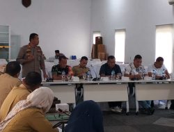 Kapolsek Lima Puluh Hadiri Rapat Koordinasi Latihan Pencak Silat PSHT di Desa Mangkai Baru