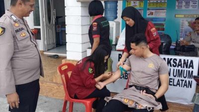 Si Dokkes Polres Nias Selatan Cek Kesehatan Personel PAM di Kantor KPU, Bawaslu, dan Gudang KPU